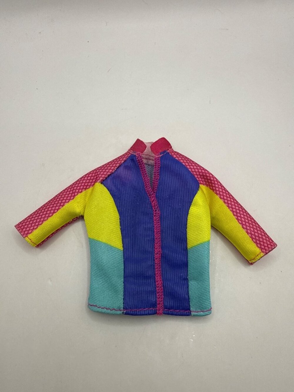 Barbie Dolphin Magic Swimsuit Top Rash Guard Color Block Y2K Neon Mattel 2016